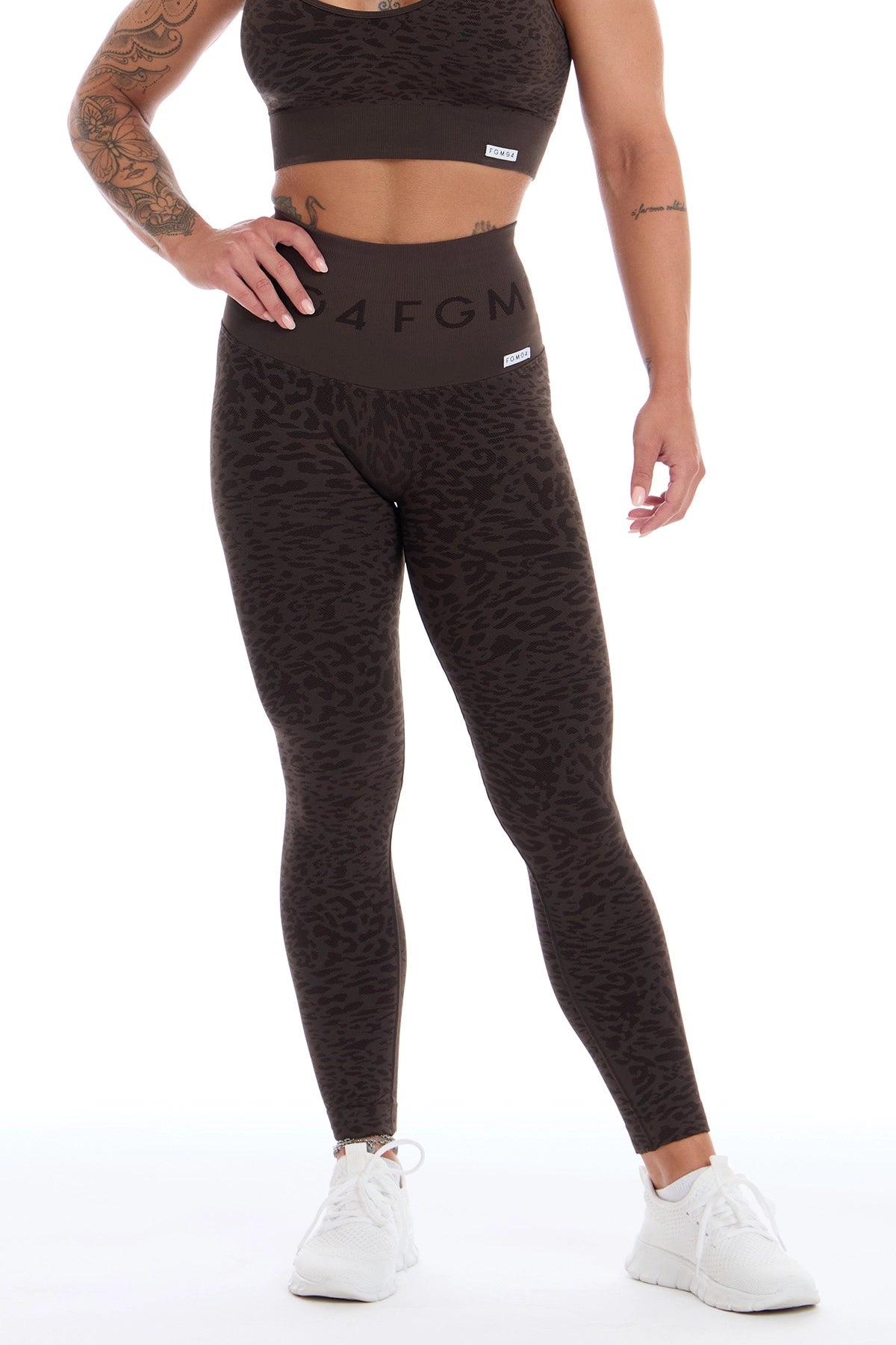 Legginsy Push-Up Jungle Leopard 2.0 Kawowe