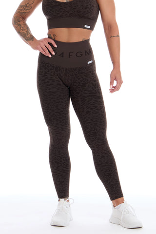Leggings Push Up Jungle Leopardo 2.0 Caffè