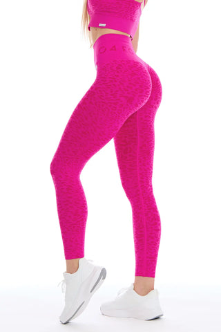Leggings Push Up Jungle Leopardo 2.0 Fuxia - FGM04 - LEGGINGS ANTICELLULITE - fgm04