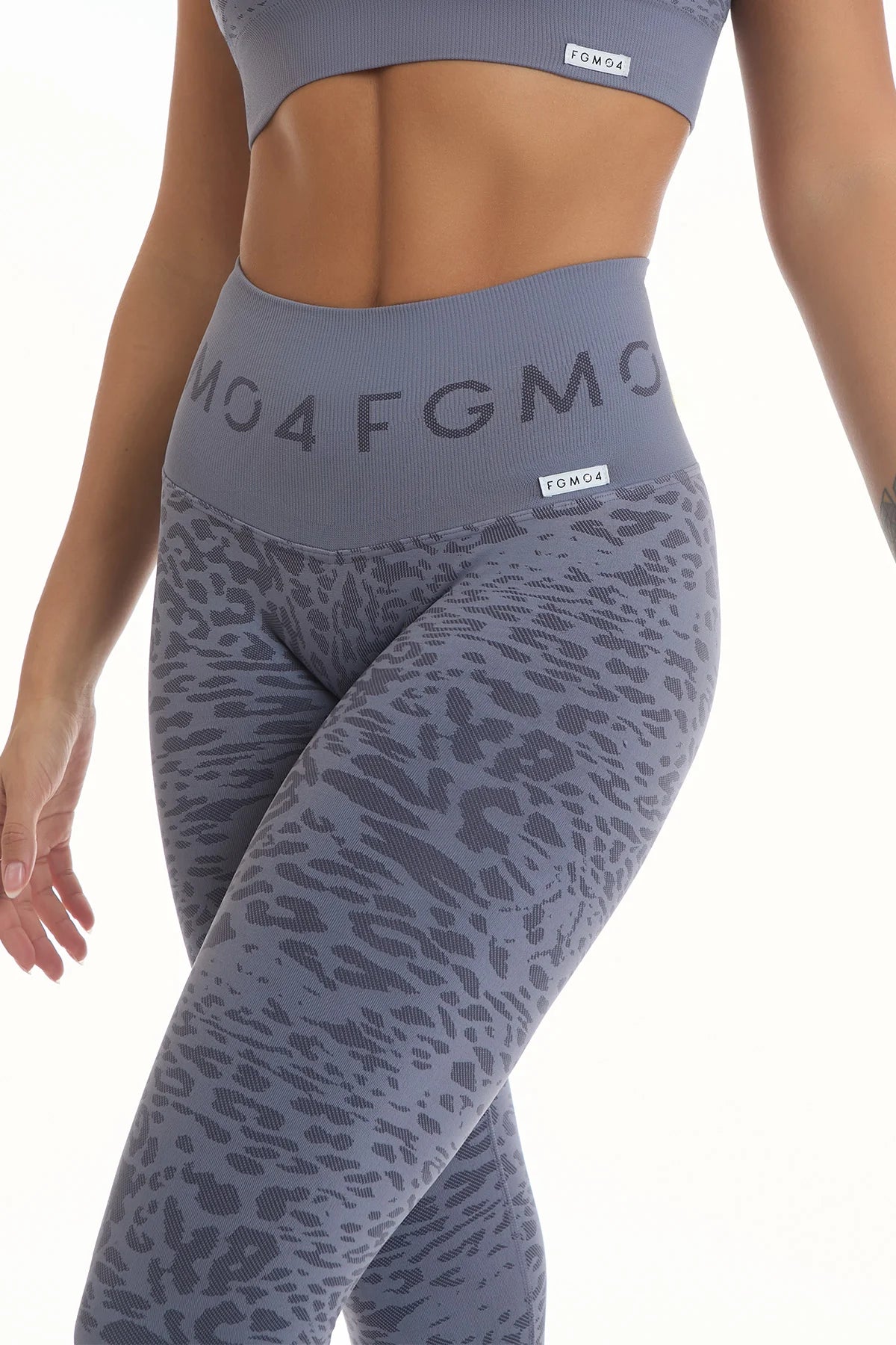 Leggings Push Up Jungle Leopardo 2.0 Blu Granito