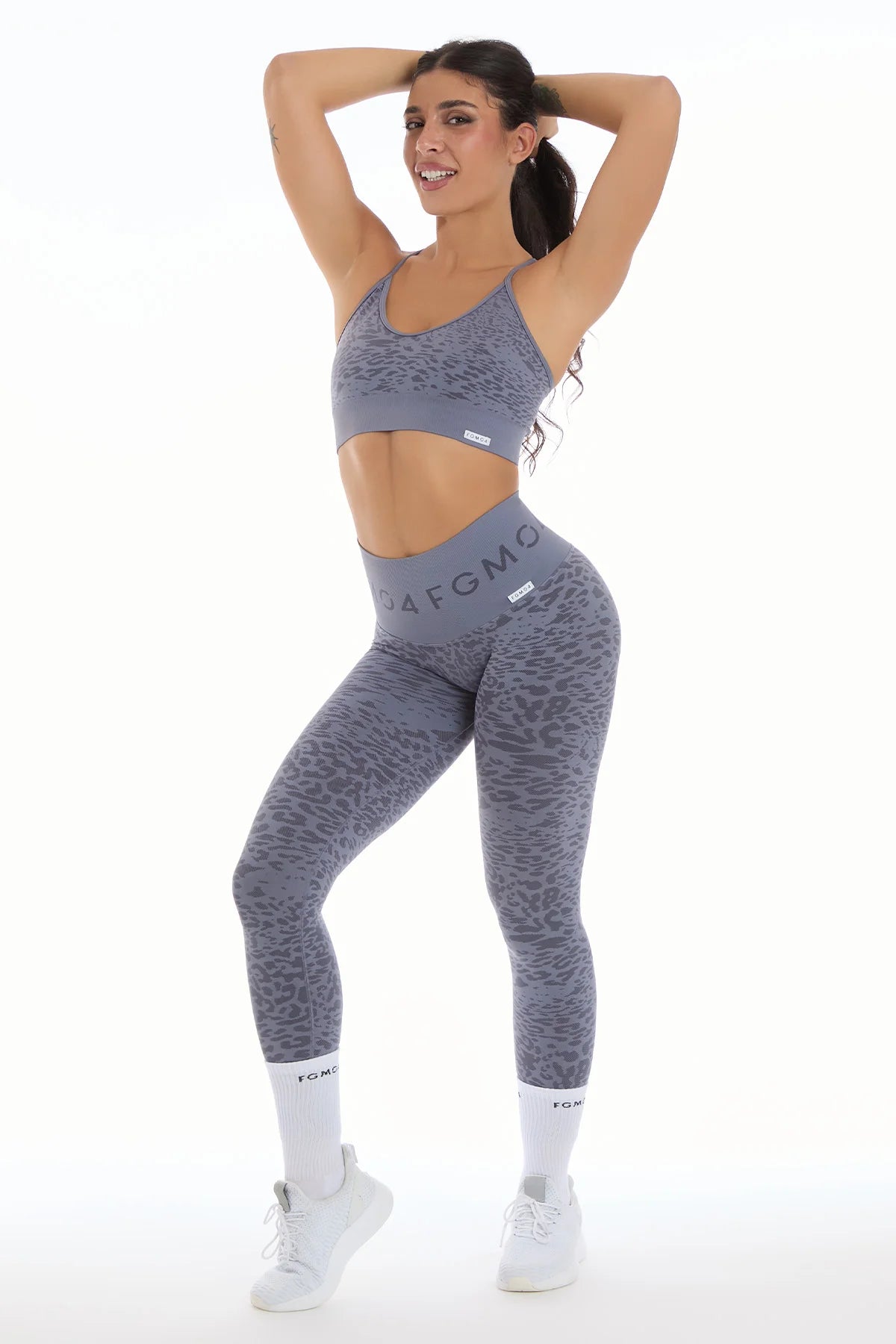 Leggings Push Up Jungle Leopardo 2.0 Blu Granito