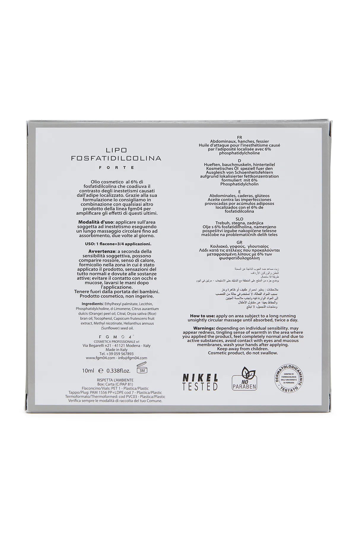 Lipo Fosfatidilcolina Forte Olio 10x10ml - FGM04 - CREME PER ADIPE - fgm04