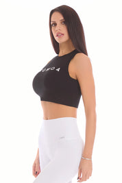 Canotta Crop Essential Fgm04 Nero - FGM04 - Linea Ikonic - fgm04