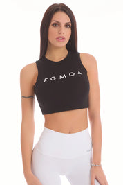 Canotta Crop Essential Fgm04 Nero - FGM04 - Linea Ikonic - fgm04