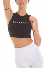 Canotta Crop Essential Fgm04 Nero - FGM04 - Linea Ikonic - fgm04