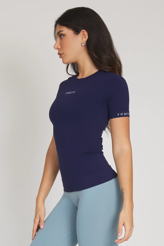 Maglia sportiva tecnica uomo Manica corta con tecnologia FIR snellente Fgm04 2.0 Sport Unisex Blu Notte - FGM04 - Maglie e Top - fgm04