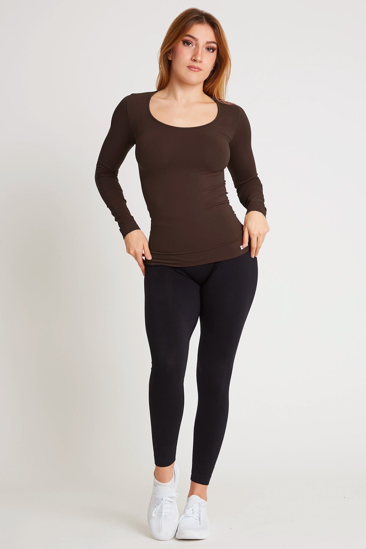 Maglia sportiva tecnica donna Manica Lunga con tecnologia FIR Manica Lunga Snellente Cioccolato 2.0 - FGM04 - Maglie e Top - fgm04