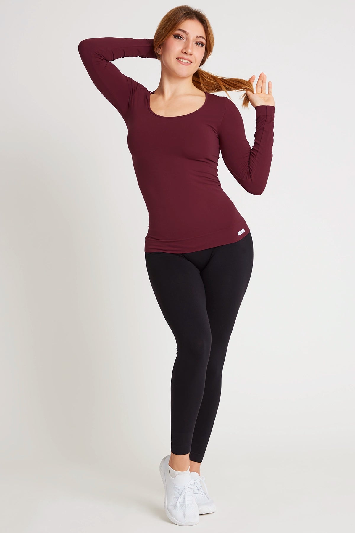 Maglia sportiva tecnica donna Manica Lunga con tecnologia FIR Snellente Merlot 2.0 - FGM04 - Maglie e Top - fgm04