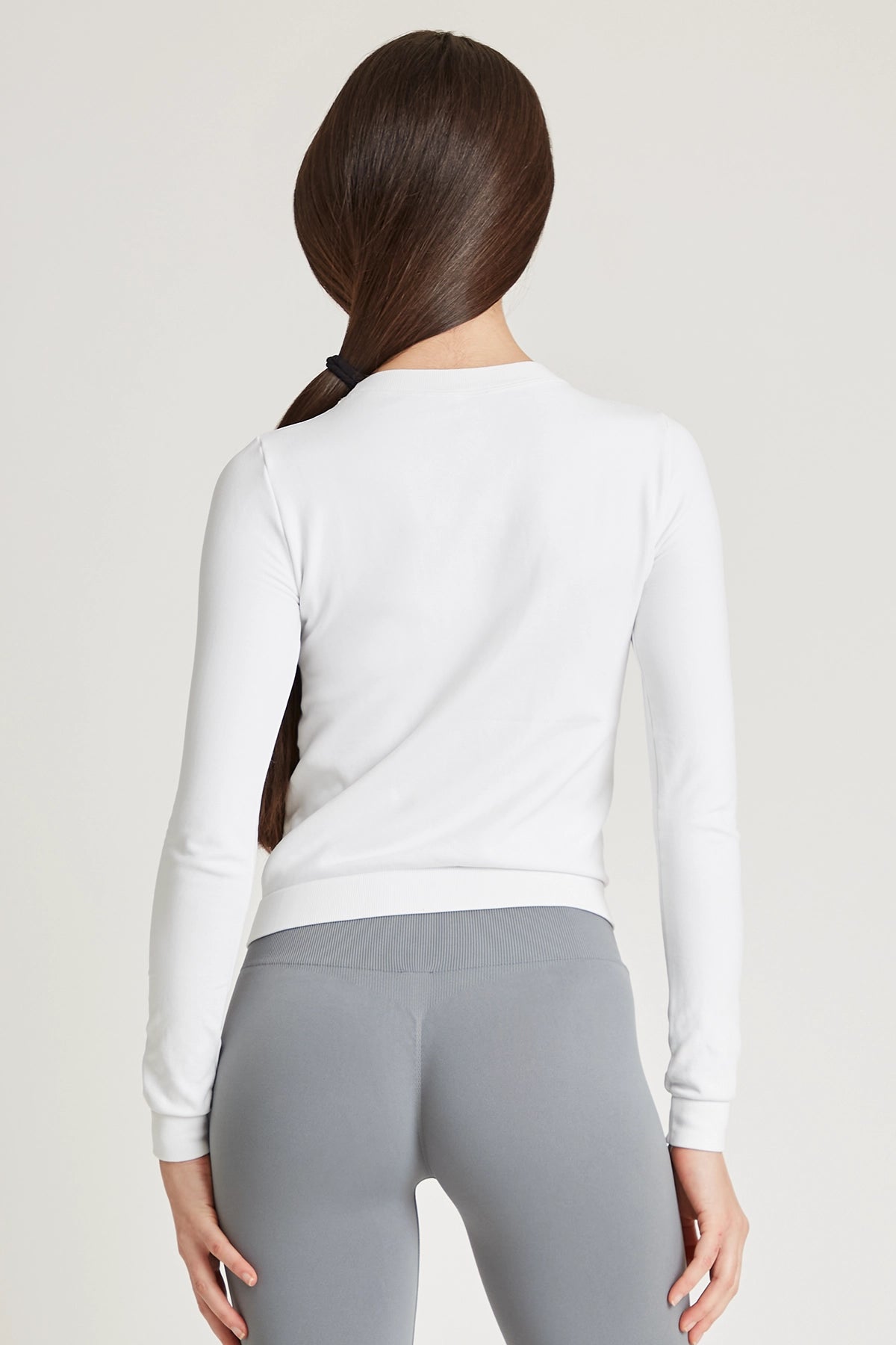 Felpa sportiva tecnica donna Manica Lunga Maglia Slim Bianco - FGM04 - Maglie e Top - fgm04
