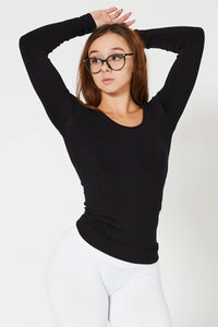 Slimming Long Sleeve Sweater Black 2.0