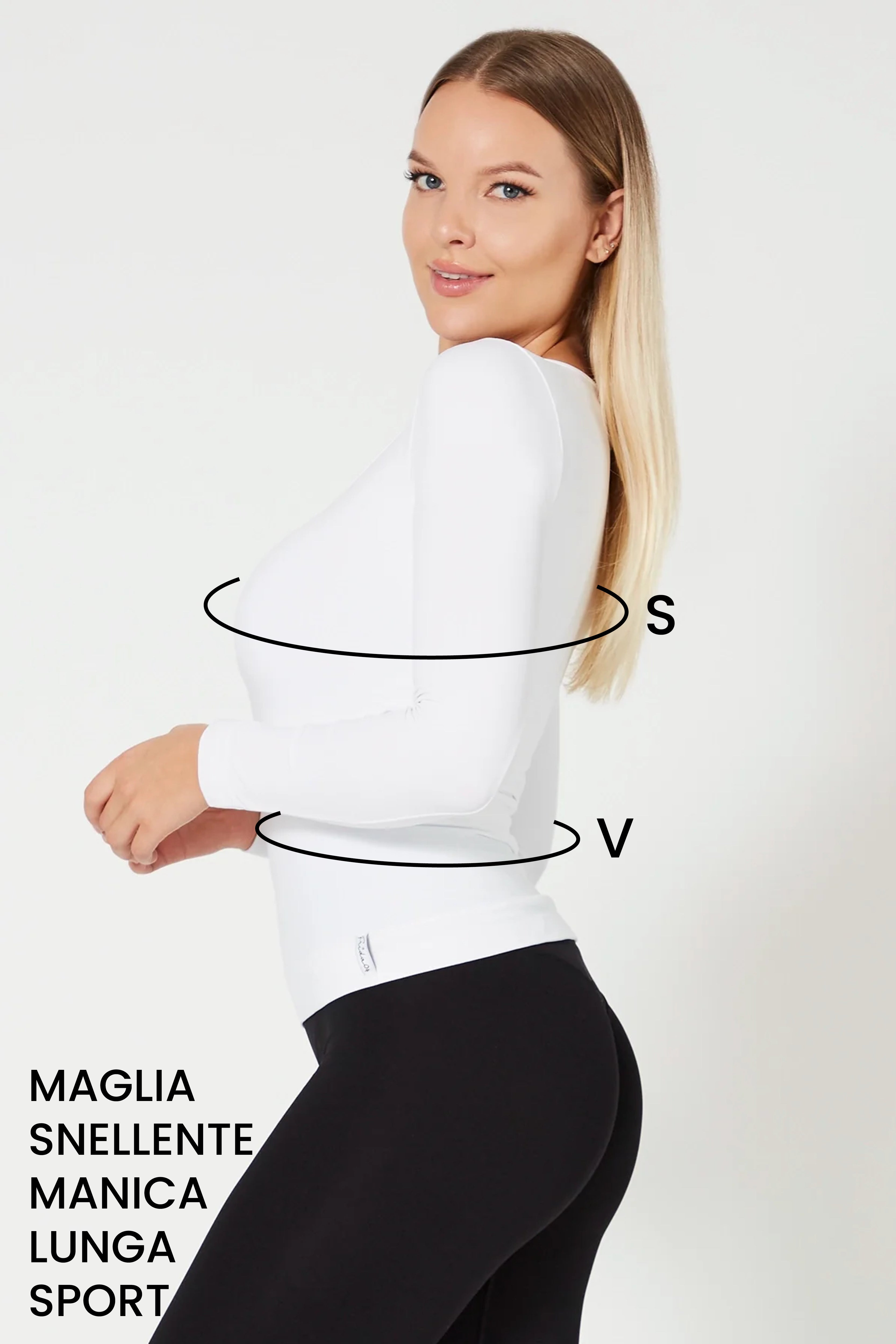 Guida alle taglie: maglia manica lunga snellente 2.0