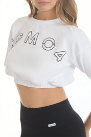 T-Shirt Crop Academy Fgm04 Bianco - FGM04 - Linea Ikonic - fgm04