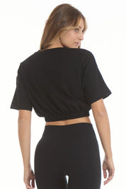 T-Shirt Crop Academy Fgm04 Nero - FGM04 - Linea Ikonic - fgm04