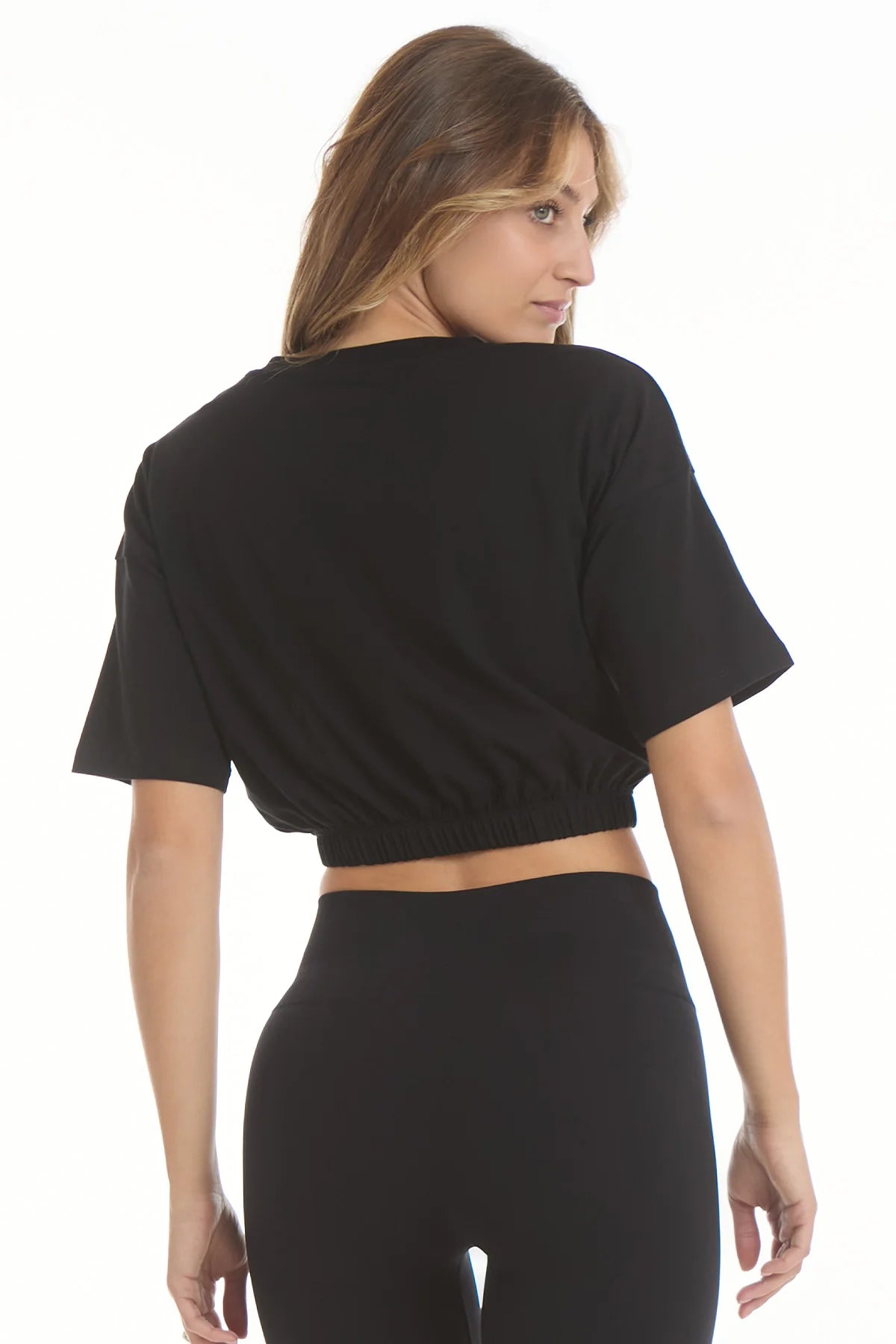 T-Shirt Crop Academy Fgm04 Nero - FGM04 - Linea Ikonic - fgm04