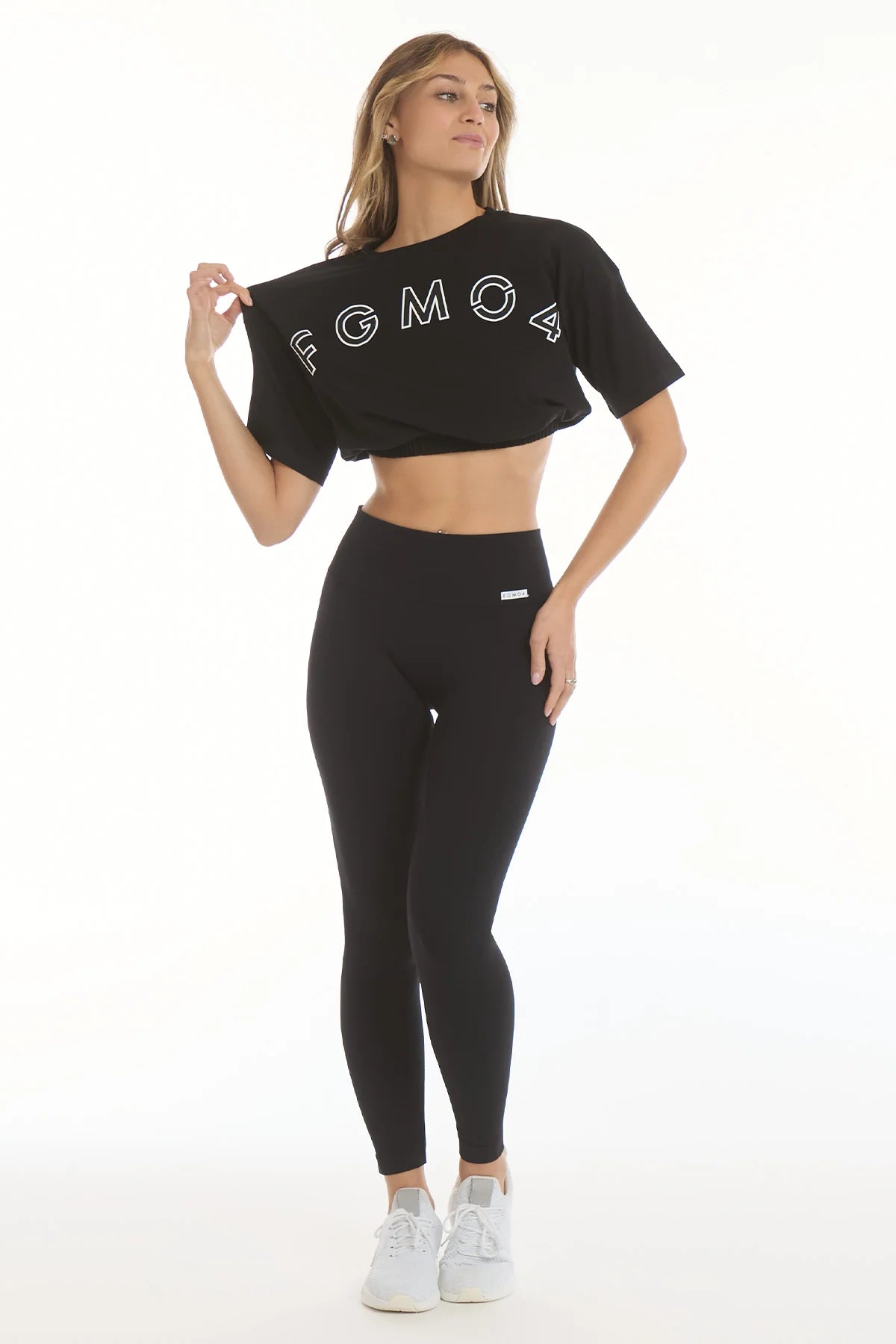 T-Shirt Crop Academy Fgm04 Nero - FGM04 - Linea Ikonic - fgm04