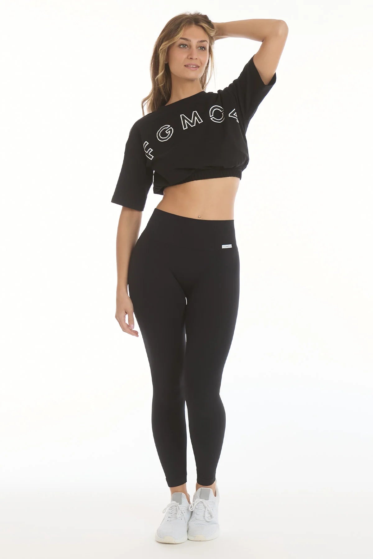 T-Shirt Crop Academy Fgm04 Nero - FGM04 - Linea Ikonic - fgm04