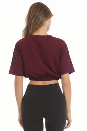 T-Shirt Crop Academy Fgm04 Prugna - FGM04 - Linea Ikonic - fgm04