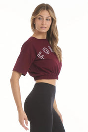 T-Shirt Crop Academy Fgm04 Prugna - FGM04 - Linea Ikonic - fgm04