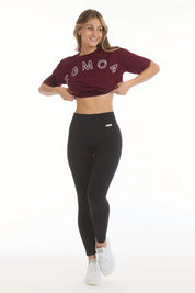 T-Shirt Crop Academy Fgm04 Prugna - FGM04 - Linea Ikonic - fgm04