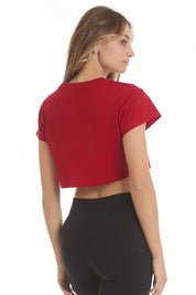 T-Shirt Crop Focus Fgm04 Rosso - FGM04 - Linea Ikonic - fgm04