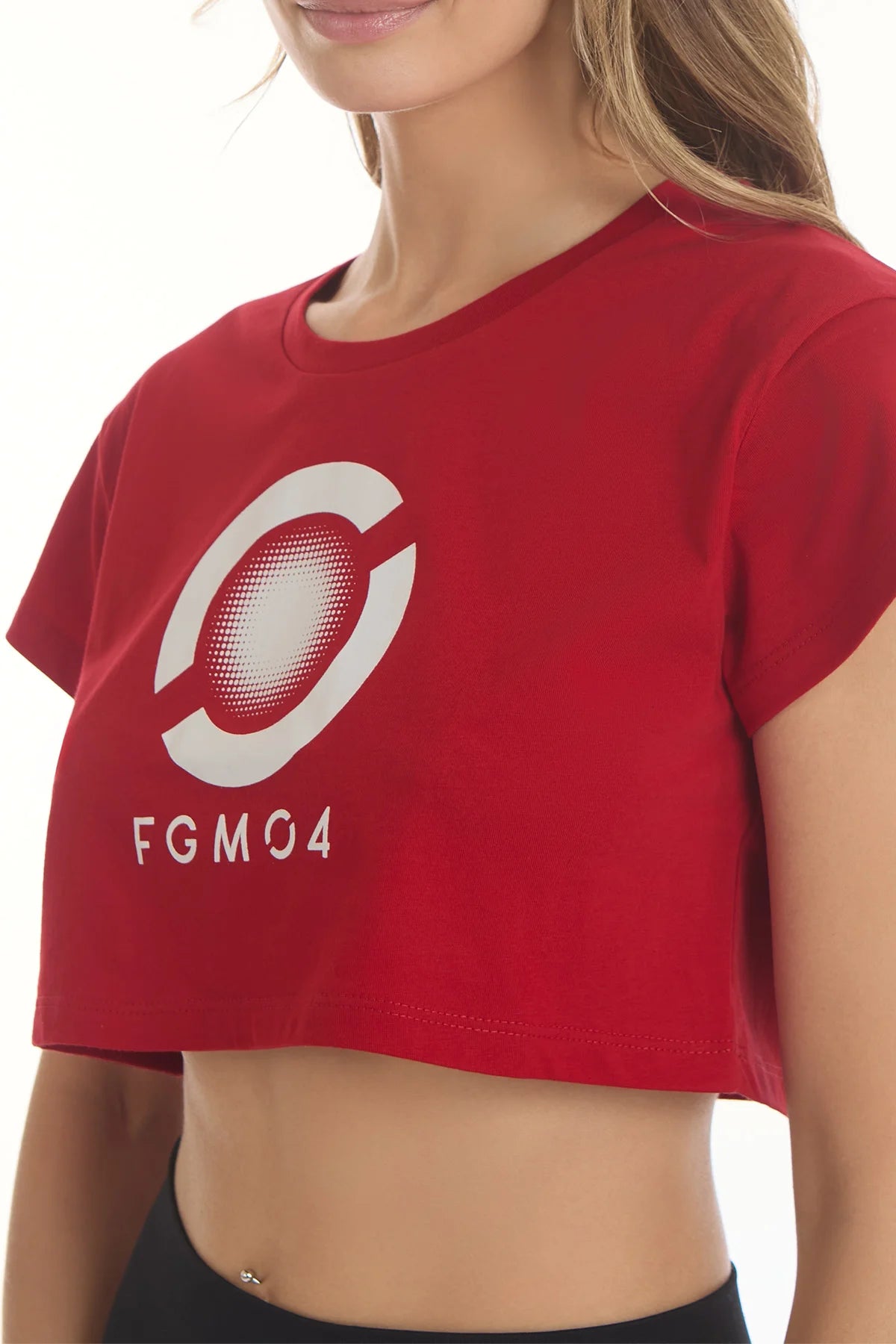 T-Shirt Crop Focus Fgm04 Rosso - FGM04 - Linea Ikonic - fgm04