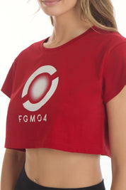 T-Shirt Crop Focus Fgm04 Rosso - FGM04 - Linea Ikonic - fgm04