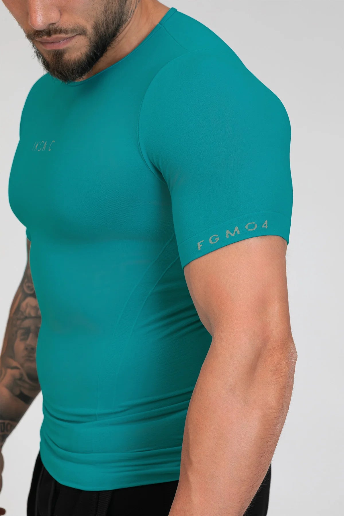 Maglia sportiva tecnica uomo Manica corta con tecnologia FIR Ikonic Sport Unisex Turchese Amazzonite - FGM04 - Linea Ikonic Uomo - fgm04