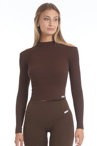Nyx Off Shoulder Pullover Schokolade