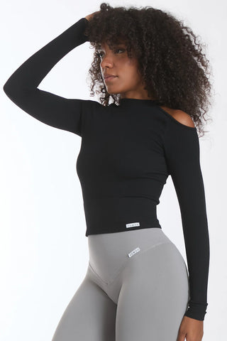 Maglia Nyx Spalle Scoperte Nero - FGM04 - Maglie e Top - fgm04