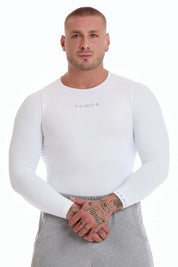 Cămașă cu mânecă lungă FGM04 Sport Unisex Alb