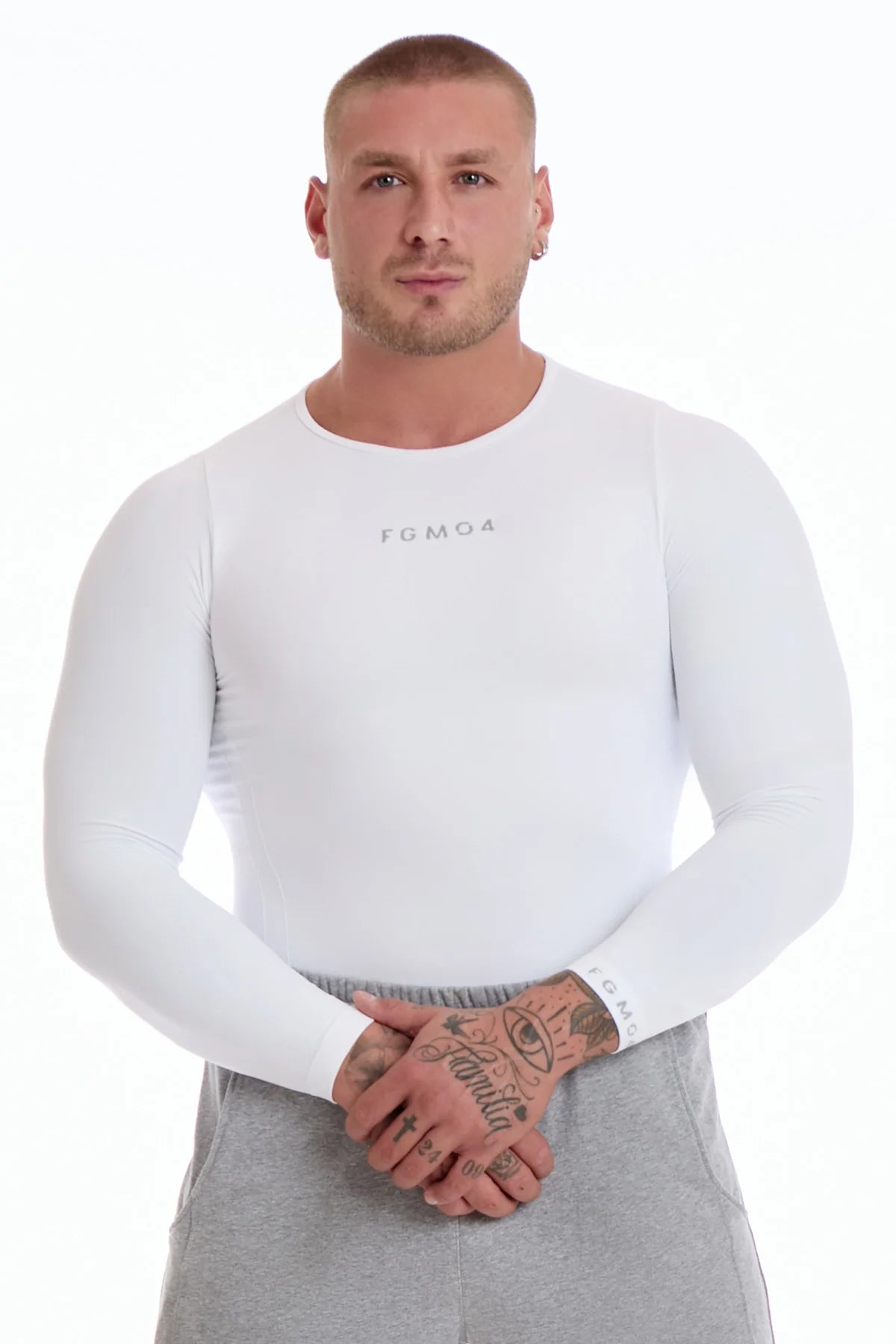 Maglia Manica Lunga FGM04 Sport Unisex Bianco - FGM04 - Linea Ikonic Uomo - fgm04