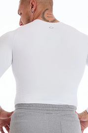 Cămașă cu mânecă lungă FGM04 Sport Unisex Alb