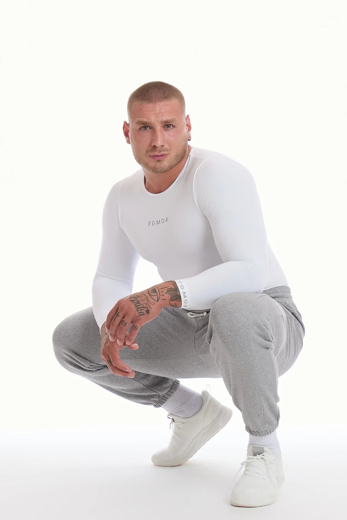 Maglia Manica Lunga FGM04 Sport Unisex Bianco - FGM04 - Linea Ikonic Uomo - fgm04