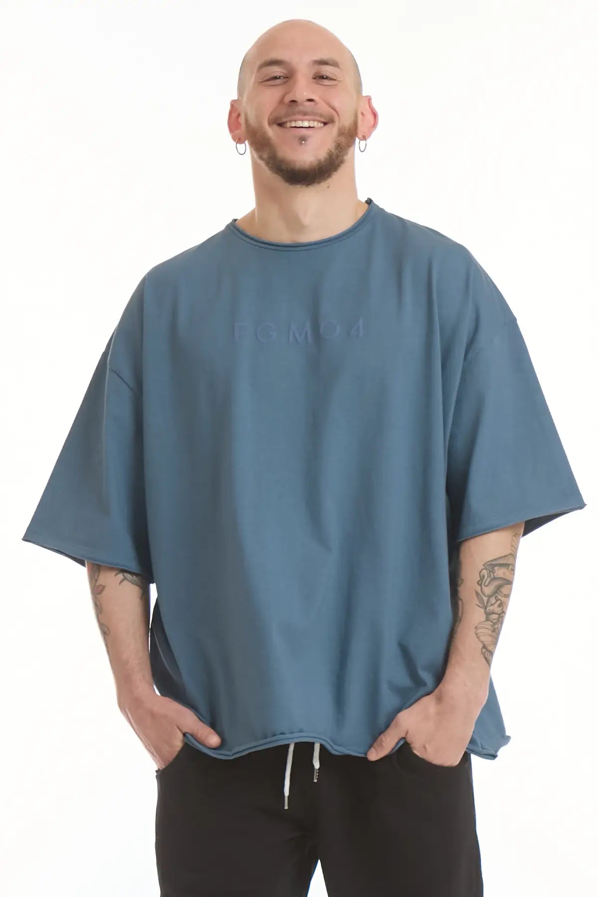 Maglia WorkOut Extra Large Uomo Blu Stellare - FGM04 - Linea Ikonic Uomo - fgm04