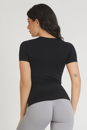 Maglia sportiva tecnica donna Manica corta con tecnologia FIR T-shirt Miss Fgm04 Nero - FGM04 - Maglie e Top - fgm04