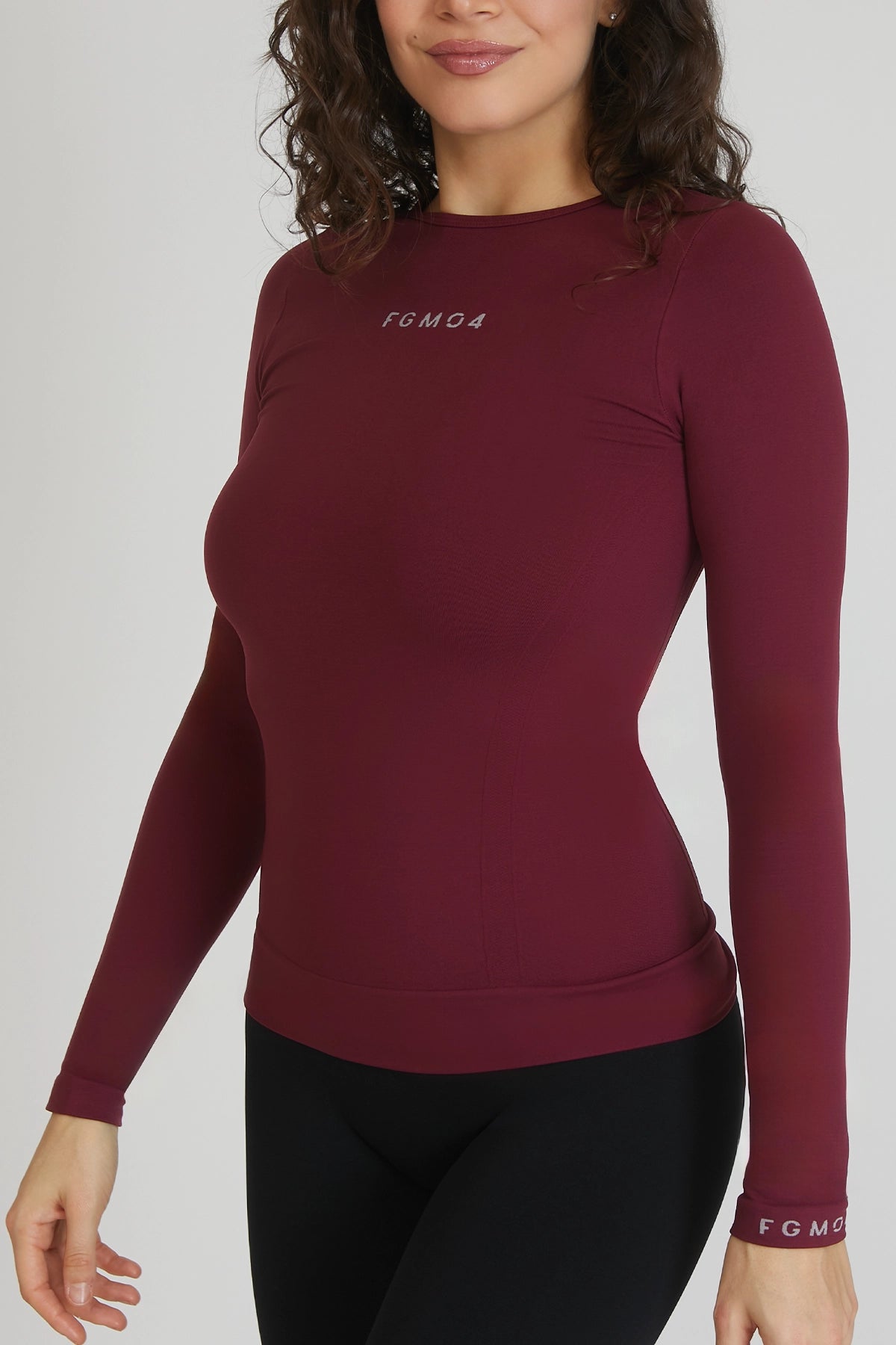 Maglia sportiva tecnica donna Manica Lunga con tecnologia FIR FGM04 Manica Lunga Sport Unisex Merlot - FGM04 - Maglie e Top - fgm04
