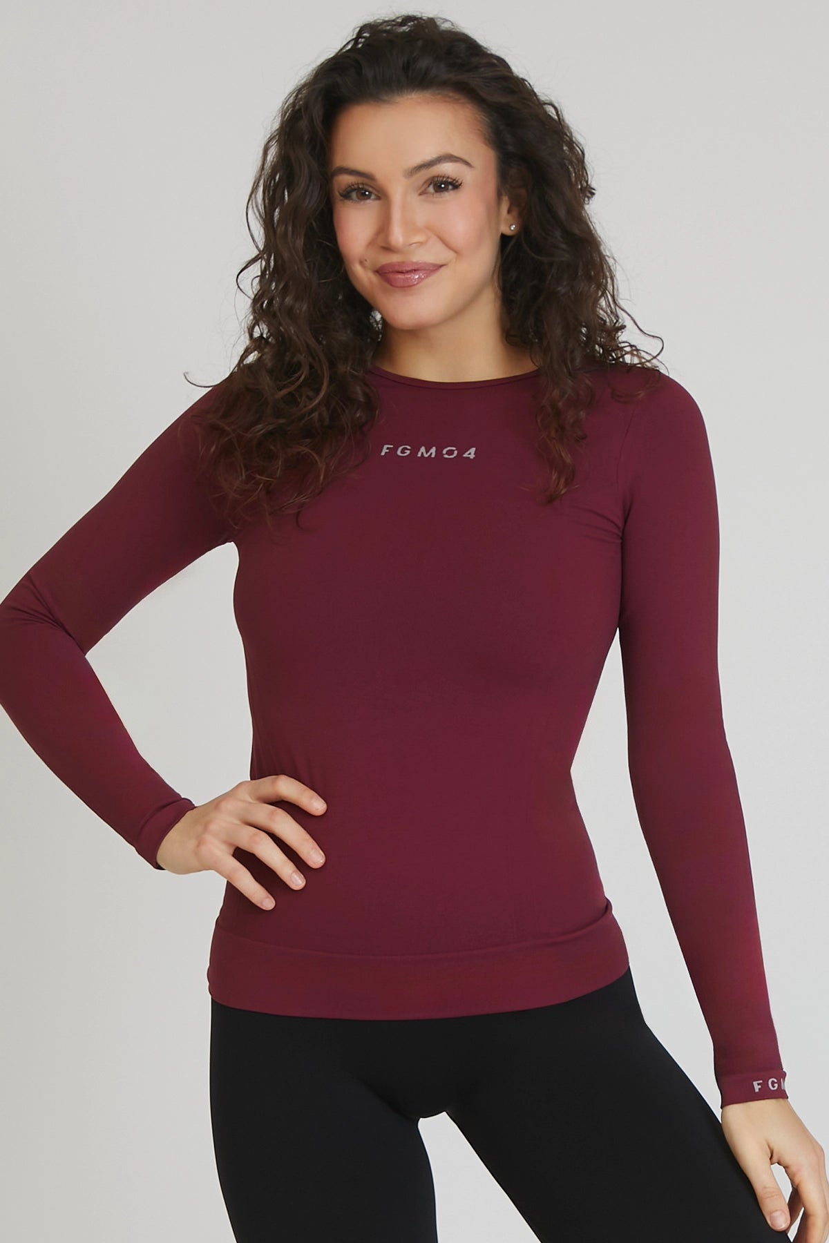 Maglia sportiva tecnica donna Manica Lunga con tecnologia FIR FGM04 Manica Lunga Sport Unisex Merlot - FGM04 - Maglie e Top - fgm04