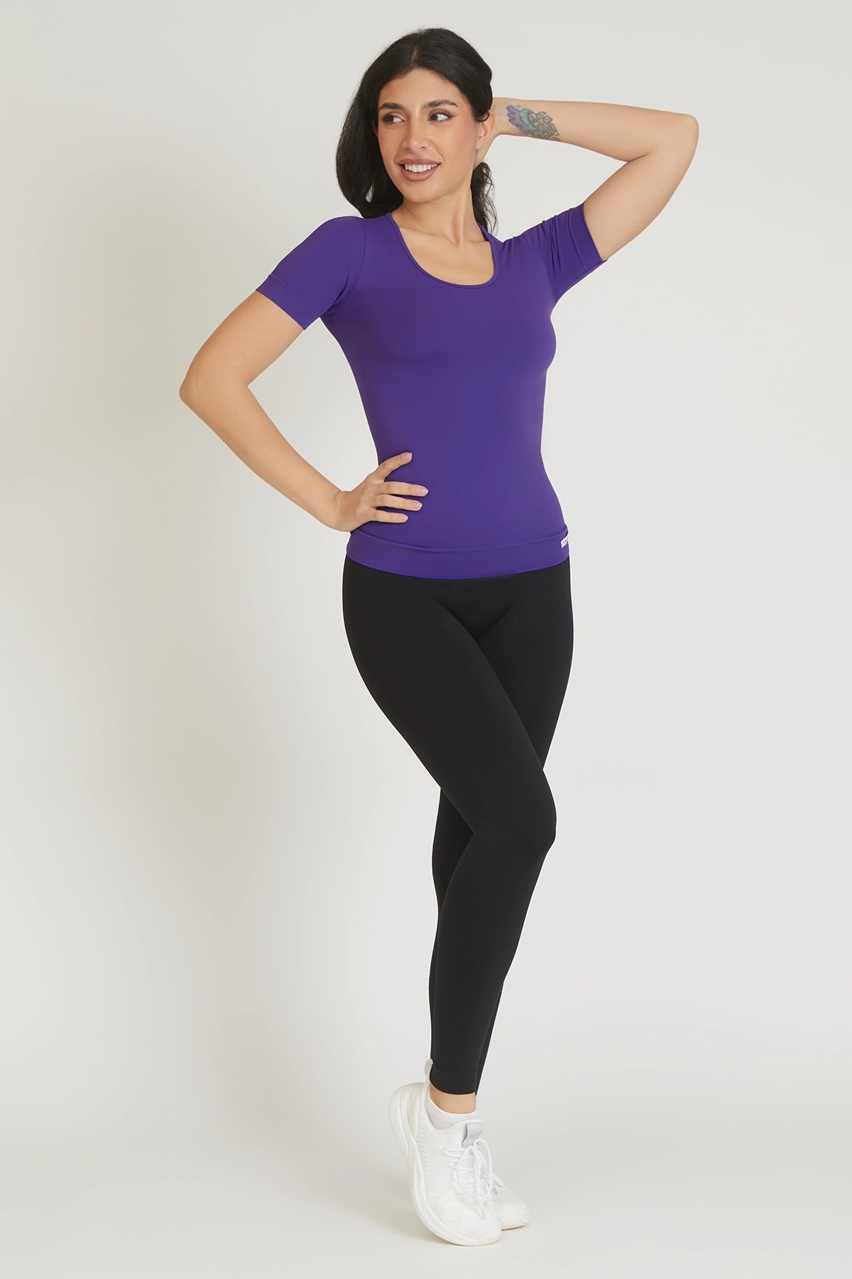 Maglia sportiva tecnica donna Manica corta con tecnologia FIR T-shirt Miss Fgm04 Viola - FGM04 - Maglie e Top - fgm04