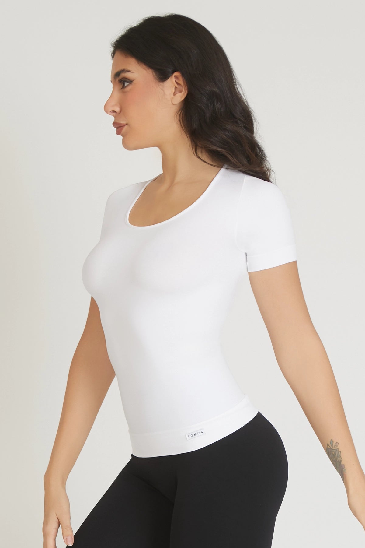 Maglia sportiva tecnica donna Manica corta con tecnologia FIR T-shirt Miss Fgm04 Bianco - FGM04 - Maglie e Top - fgm04