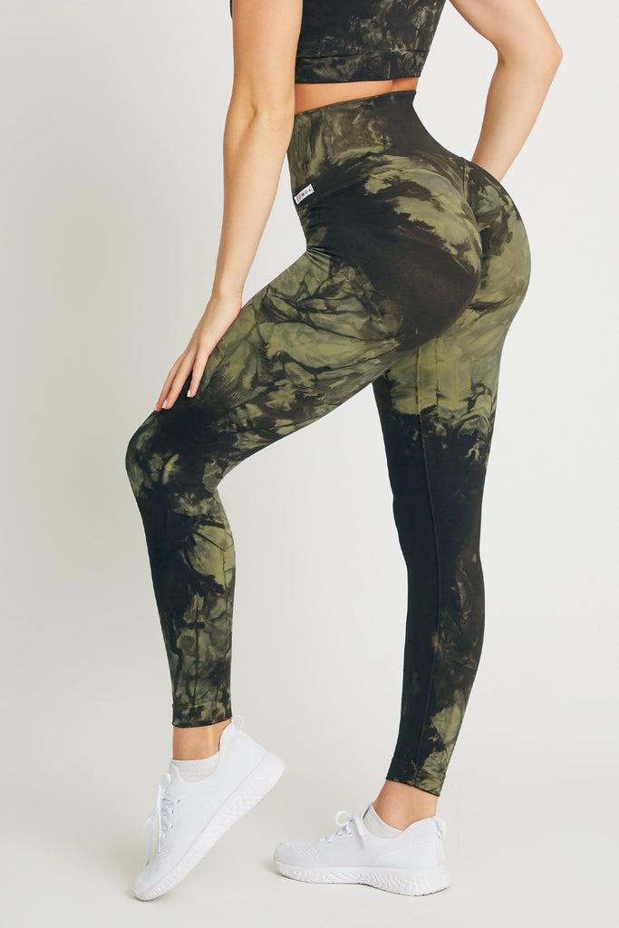 Leggings Donna Marmo Con Tecnologia FIR - Vita Alta, Effetto Marmorizzato Per Allenamento E Casual - Foto 9