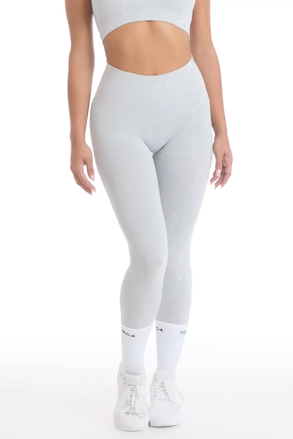 Leggings Push Up Marmo Grigio Perla - FGM04 - LEGGINGS ANTICELLULITE - fgm04