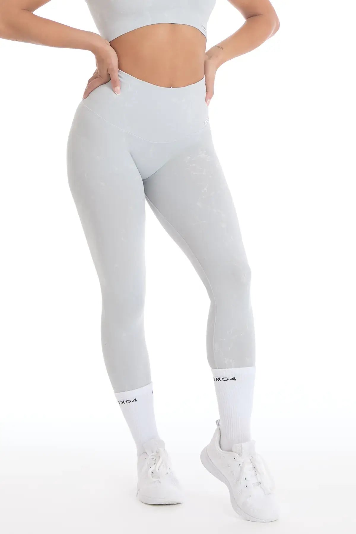 Leggings Push Up Marmo Grigio Perla - FGM04 - LEGGINGS ANTICELLULITE - fgm04