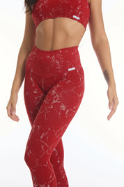 Leggings Push Up Marmo Rosso Tango