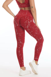 Leggings Push Up Marmo Rosso Tango