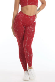 Leggings Push Up Marmo Rosso Tango