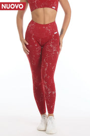 Leggings Push Up Marmo Rosso Tango