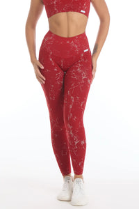 Leggings Push Up Marmo Rosso Tango