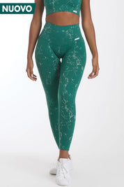 Leggings Push Up Marmo Verde Smeraldo