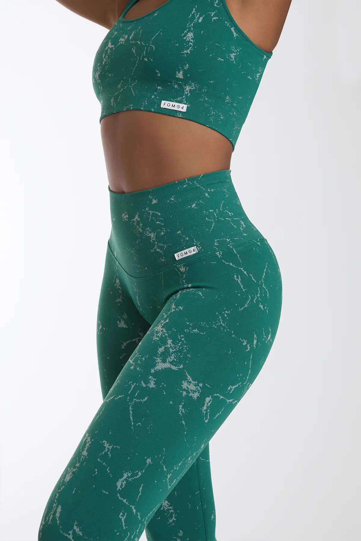 Leggings Push Up Marmo Verde Smeraldo