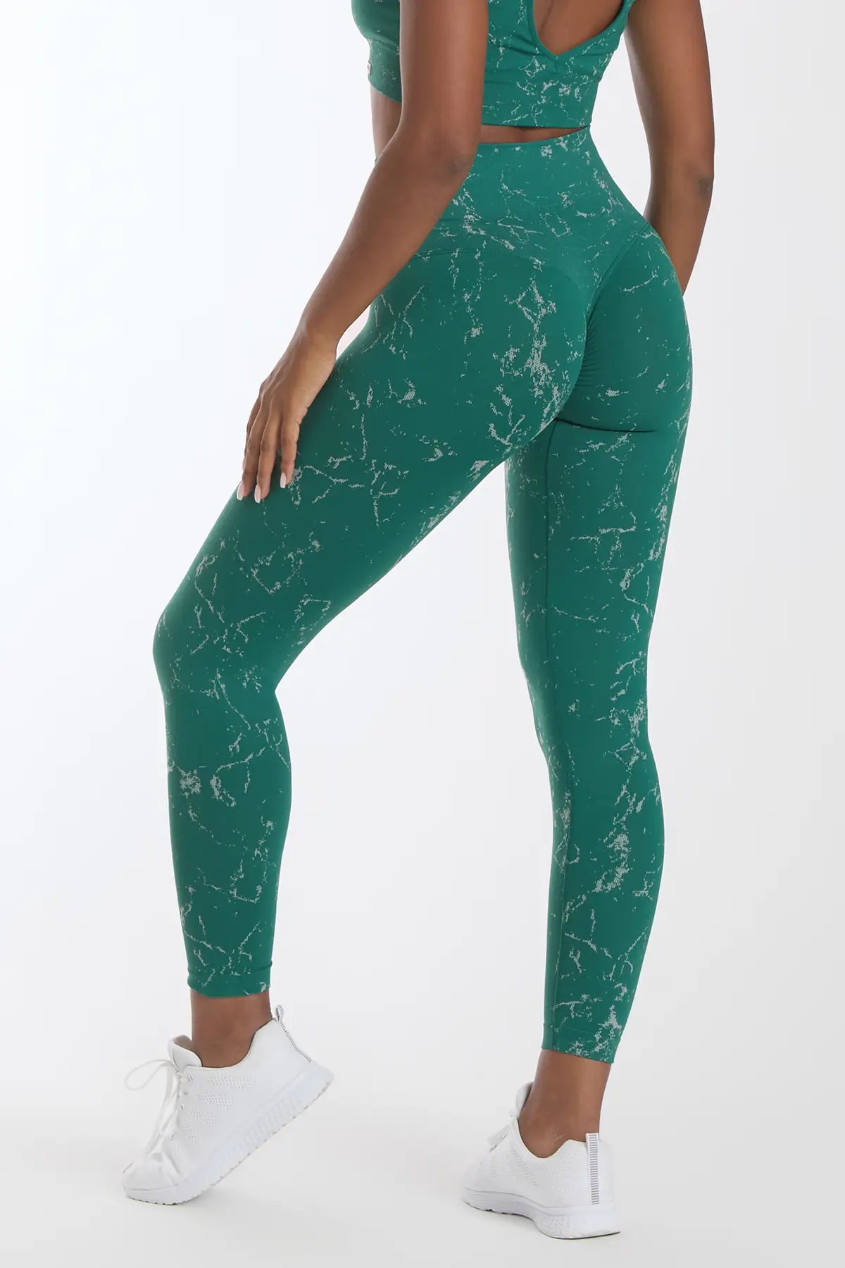 Leggings Push Up Marmo Verde Smeraldo